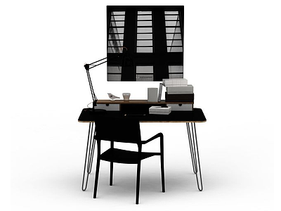 休闲办公桌模型3d模型