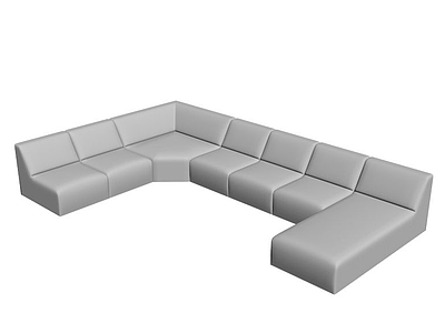 转角组合沙发模型