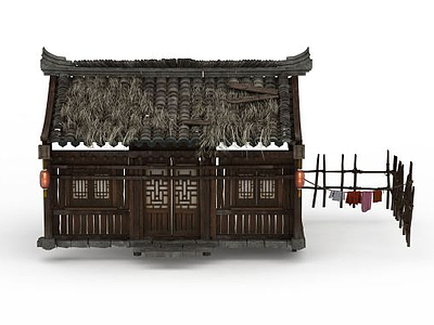 中式游戏建筑模型3d模型