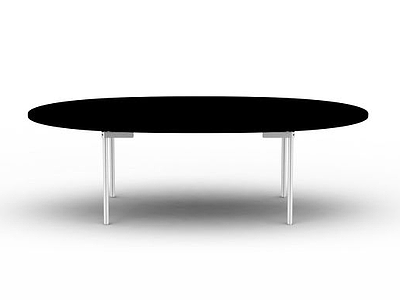 简易圆形餐桌模型3d模型