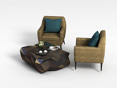 3d布艺沙发椅子模型