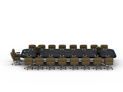 3d会议室桌椅免费模型