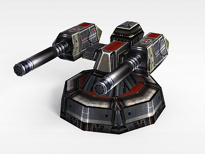 游戏道具装备炮塔模型