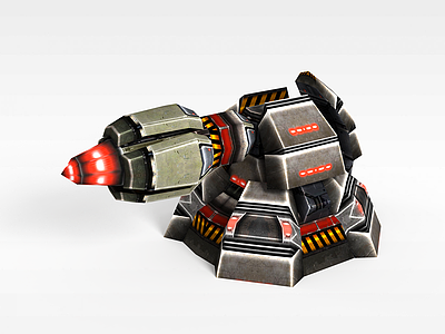游戏道具装备炮塔模型3d模型