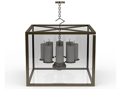 蜡烛吊灯模型3d模型