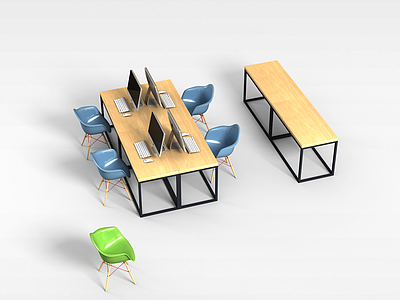 3d<font class='myIsRed'>办公</font>室桌椅组合模型