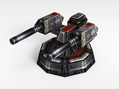 游戏道具装备炮塔模型