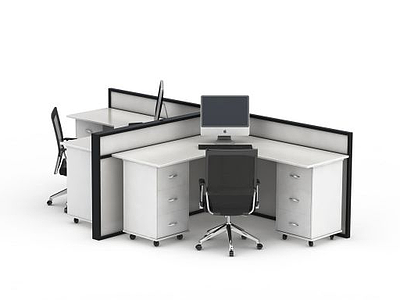 3d<font class='myIsRed'>办公室桌椅组合</font>免费模型