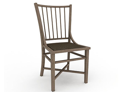 美式实木椅子模型3d模型