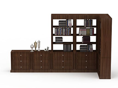 家用书柜模型3d模型