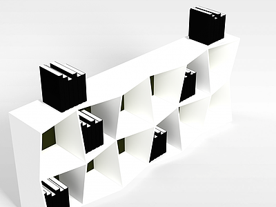 3d办公室书柜模型