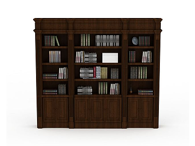书房柜子模型3d模型