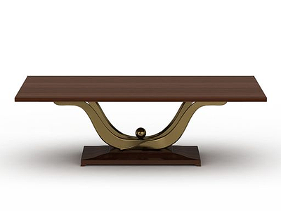 现代风格实木桌子模型3d模型