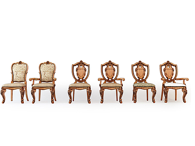 简欧休闲椅子模型3d模型