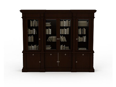 3d书房柜子免费模型