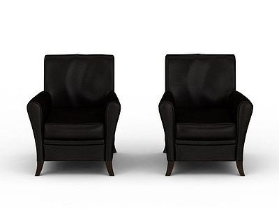 3d黑色沙发椅子免费模型