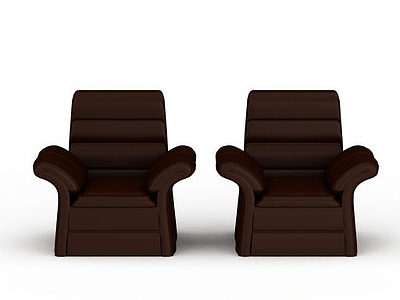 美式真皮沙发椅模型3d模型