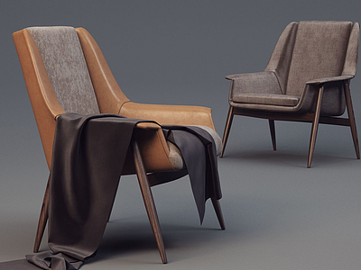 3d现代休闲沙发椅模型