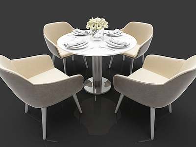 现代餐桌椅模型3d模型