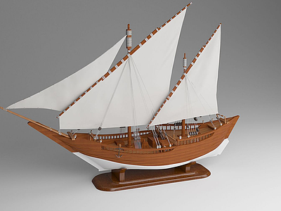 3d木船模型