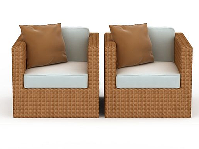 3d布艺沙发椅子模型