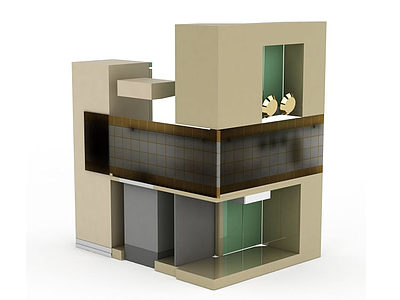 时尚厨房柜模型3d模型
