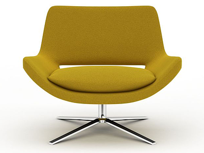 3d黄色椅子模型