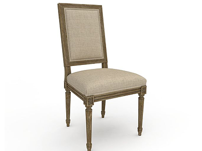 3d欧式布艺椅子模型