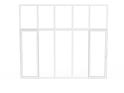 3d白色木质窗框免费模型