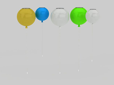 3d创意<font class='myIsRed'>气球</font>吊灯免费模型
