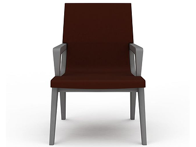 3d咖啡色椅子模型