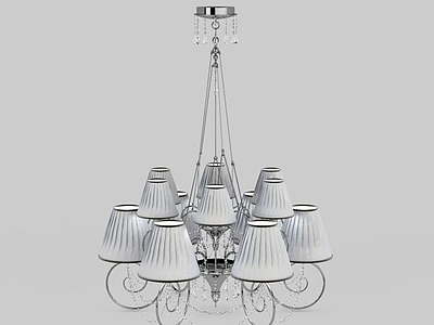 室内水晶吊灯模型3d模型