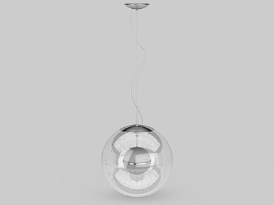 3d创意圆球形吊灯免费模型