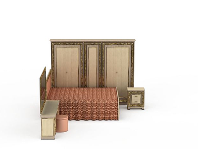 3d卧室家具组合免费模型
