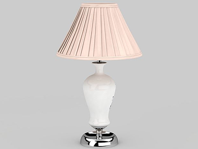 3d精美陶瓷灯罩台灯免费模型