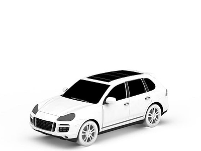 白色SUV越野车模型