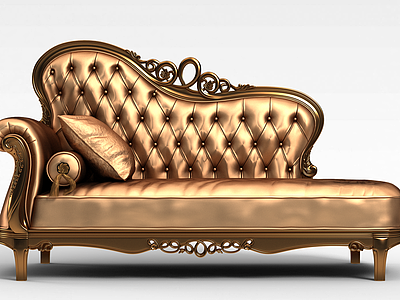 美式风格贵妃椅模型3d模型
