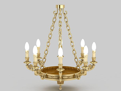 3d蜡烛式吊灯免费模型