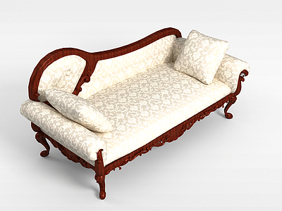 美式风格贵妃椅模型3d模型