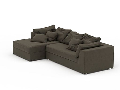 3d现代风格布艺沙发模型