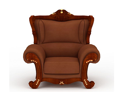 3d美式沙发椅模型
