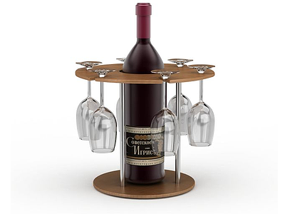 3d红酒支架免费模型