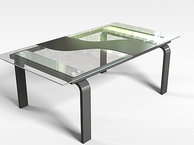 客厅玻璃桌模型3d模型