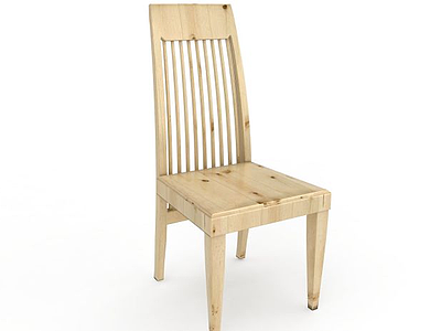 3d中式简约木质椅子模型