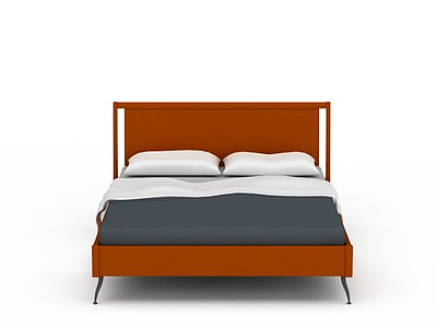 3d卧室简约床免费模型