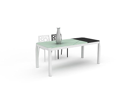 3d拼色餐桌模型