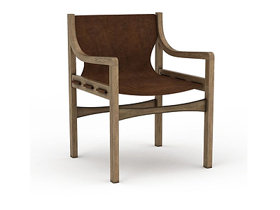 进口实木椅子模型3d模型