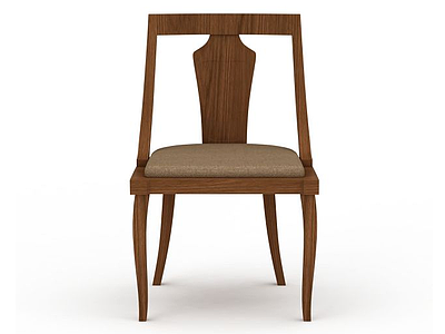 简约木椅模型3d模型