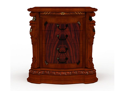 3d红木柜子模型