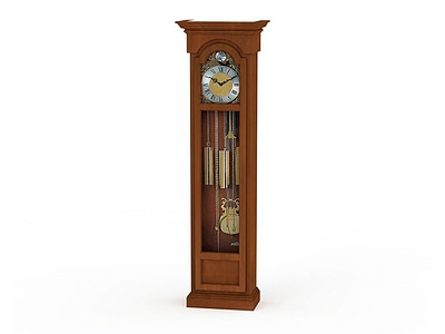 木质钟表模型3d模型